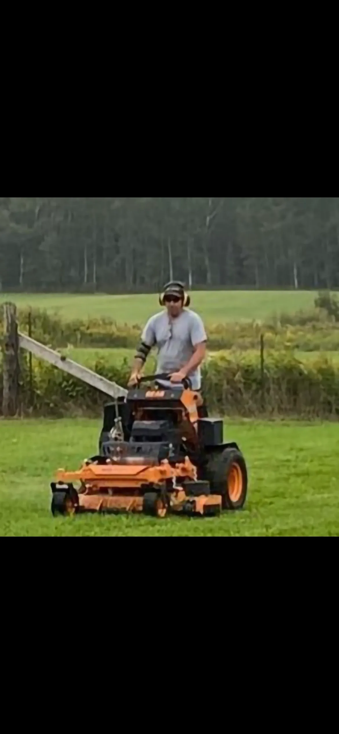 Martin Services mowing a large rural property near Bonfield, Ontario